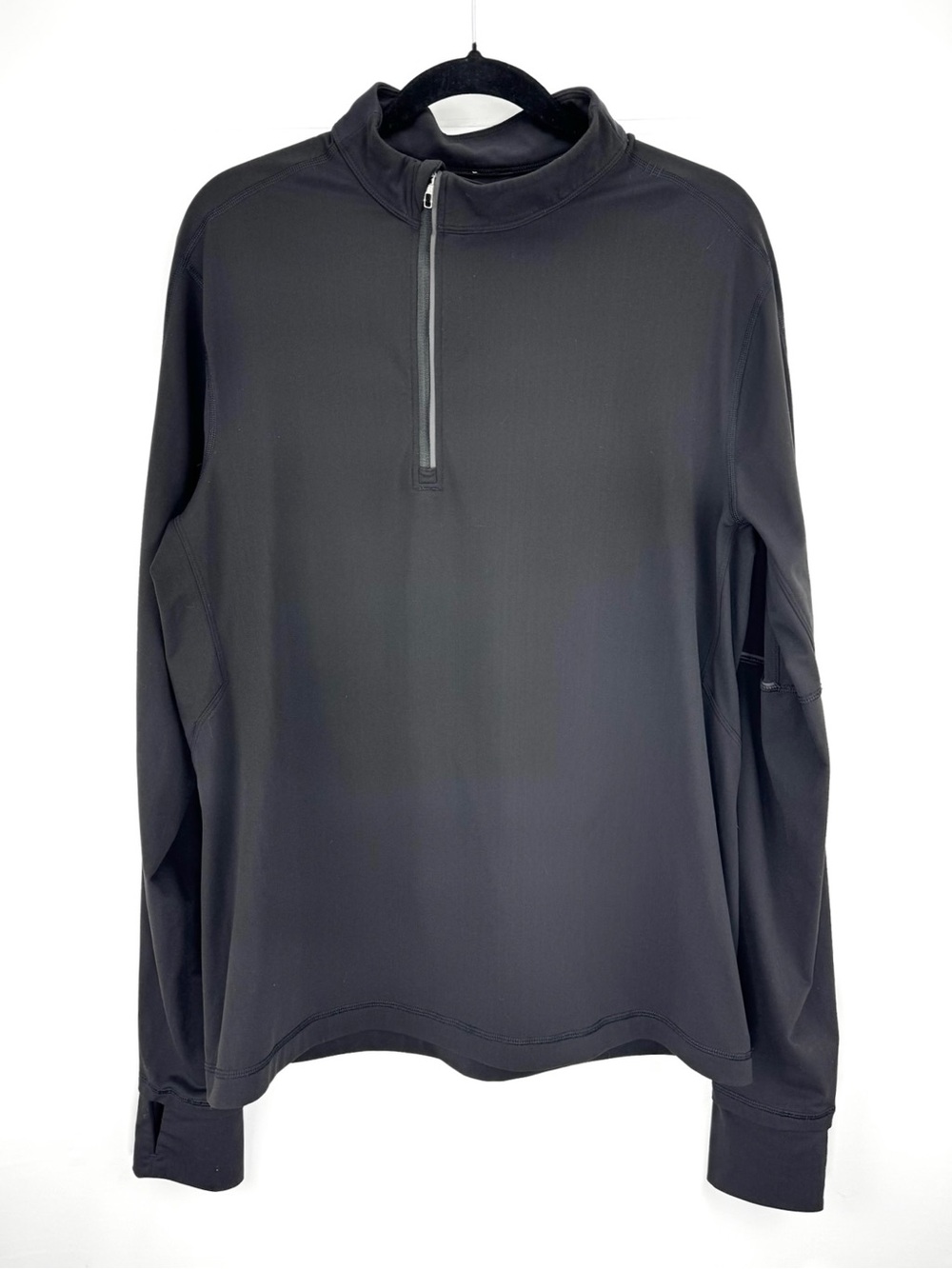 Men's Black Quarter-Zip Performance Pullover